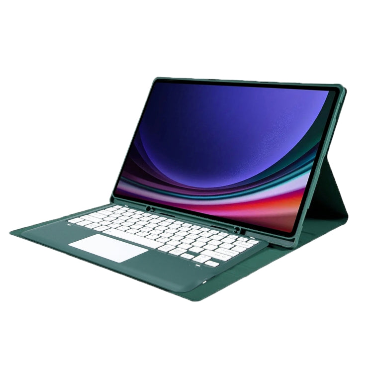 For Samsung Galaxy Tab S10 Ultra A910B-A Touch Pad Detachable Bluetooth Keyboard Leather Tablet Case