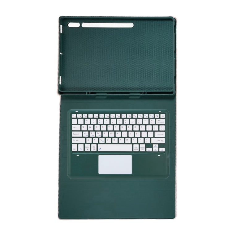 For Samsung Galaxy Tab S10 Ultra A910B-A Touch Pad Detachable Bluetooth Keyboard Leather Tablet Case