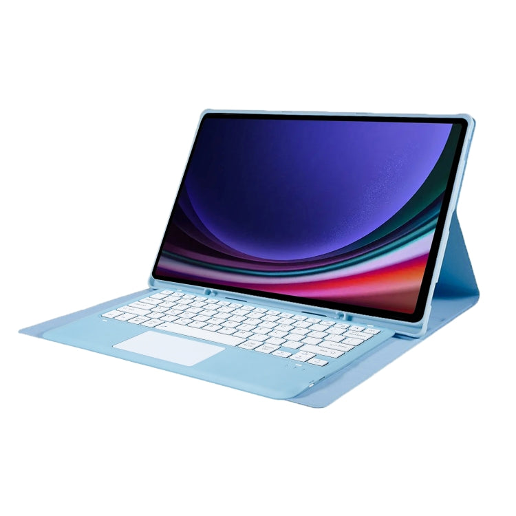 For Samsung Galaxy Tab S10 Ultra A910B-A Touch Pad Detachable Bluetooth Keyboard Leather Tablet Case