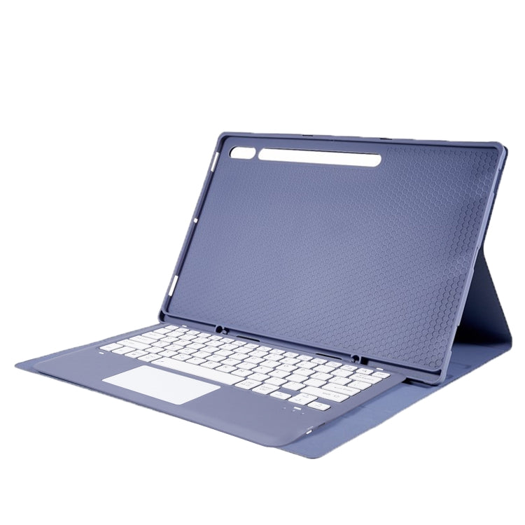 For Samsung Galaxy Tab S10 Ultra A910B-A Touch Pad Detachable Bluetooth Keyboard Leather Tablet Case