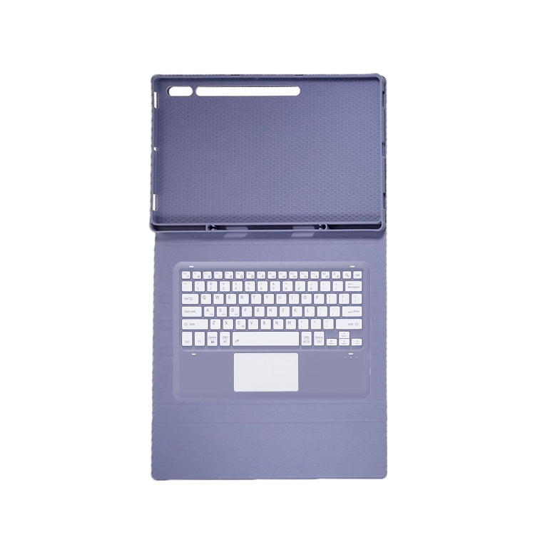 For Samsung Galaxy Tab S10 Ultra A910B-A Touch Pad Detachable Bluetooth Keyboard Leather Tablet Case