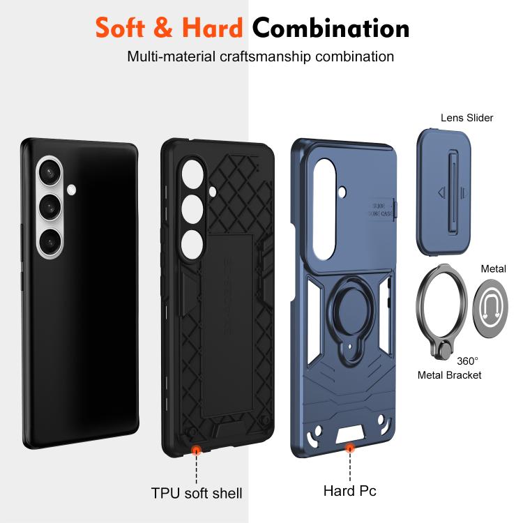 For Samsung Galaxy S25 FE 5G Camshield Ring Holder Phone Case