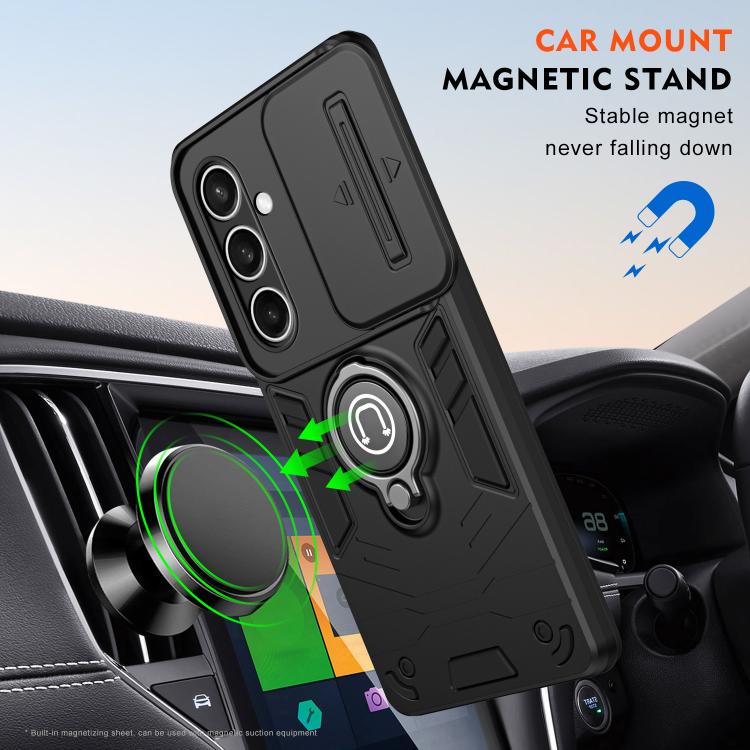 For Samsung Galaxy S25 FE 5G Camshield Ring Holder Phone Case