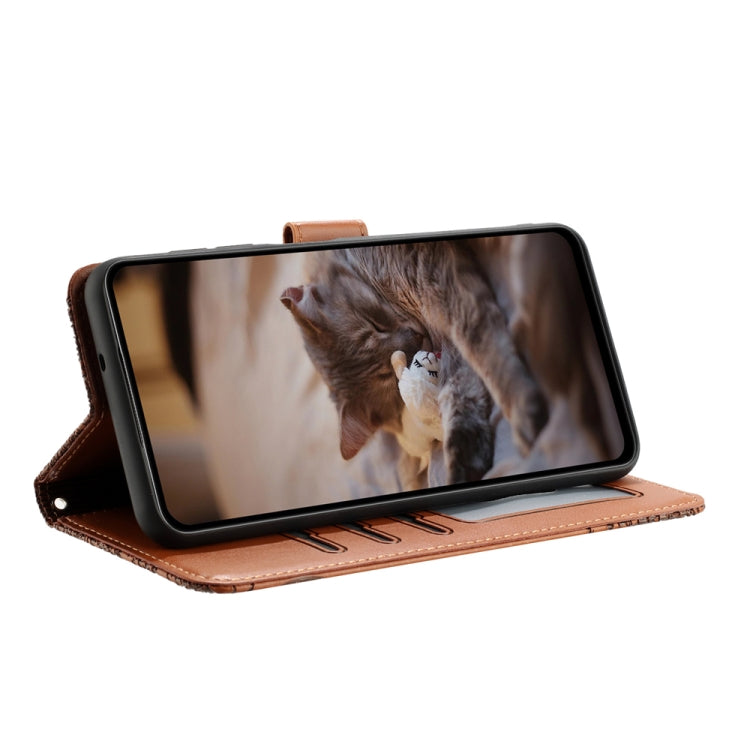 For Redmi Note 14 Pro 5G Cat Embossing Pattern Leather Phone Case with Lanyard