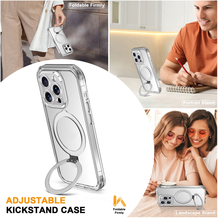 For iPhone 14 Pro Skin Feel MagSafe Holder 360 Full Body Phone Case