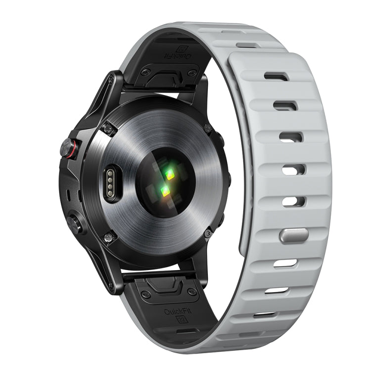 For Garmin 22mm Magnetic Quick Release Silicone Watch Band