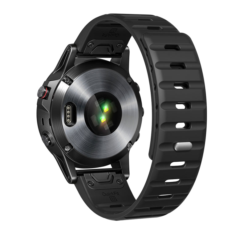 For Garmin 26mm Magnetic Quick Release Silicone Watch Band