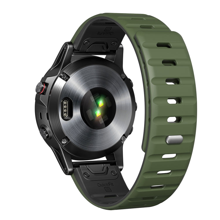 For Garmin 26mm Magnetic Quick Release Silicone Watch Band