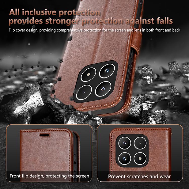For Xiaomi 17 AZNS Sheepskin Texture Flip Leather Phone Case