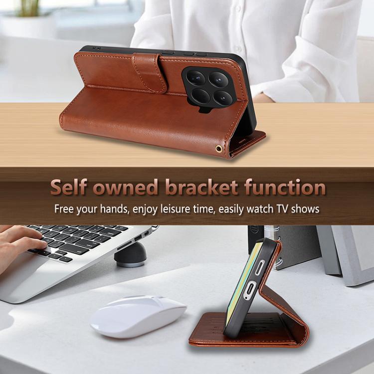 For Xiaomi 15T Pro 5G AZNS Sheepskin Texture Flip Leather Phone Case