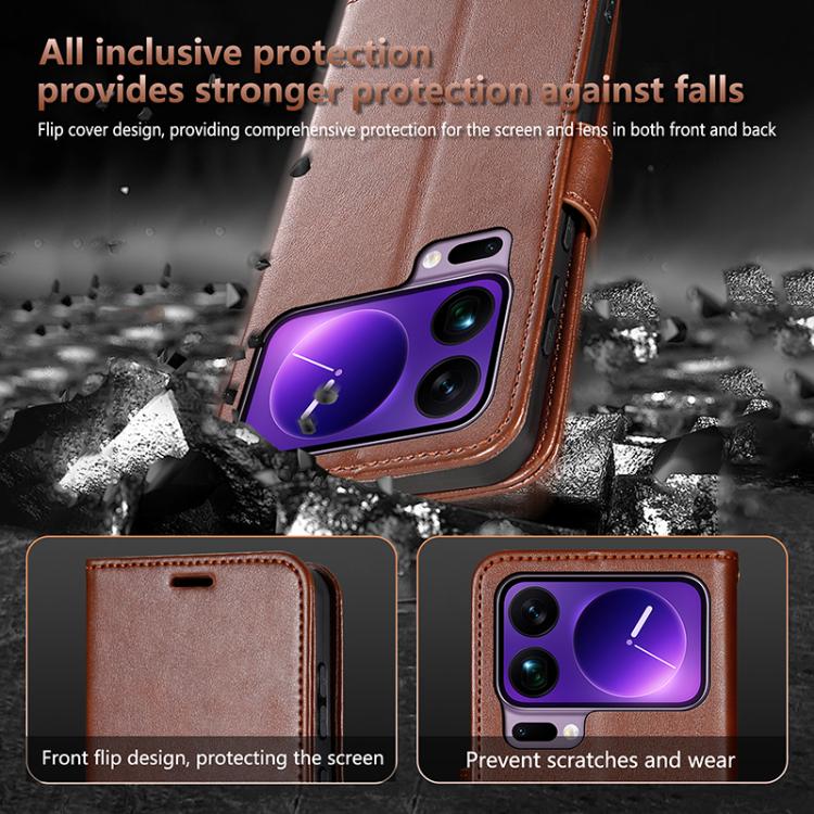For Xiaomi 17 Pro AZNS Sheepskin Texture Flip Leather Phone Case