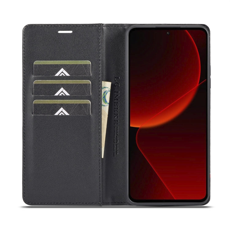 For Xiaomi 14T Pro LC.IMEEKE Carbon Fiber Texture Flip Leather Phone Case