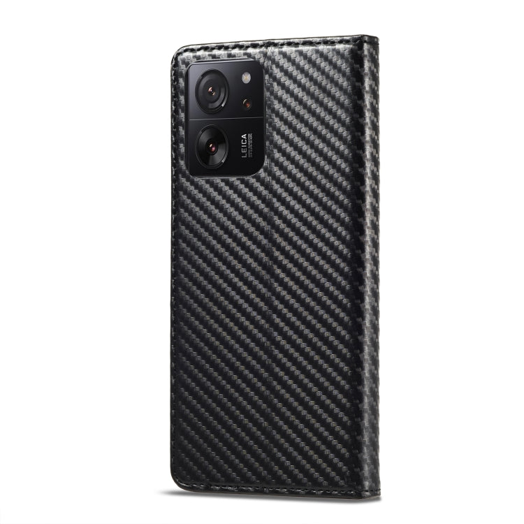 For Xiaomi 14T Pro LC.IMEEKE Carbon Fiber Texture Flip Leather Phone Case
