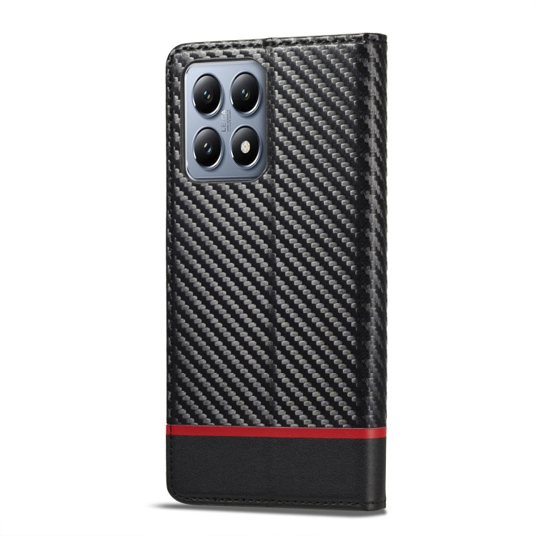 For Xiaomi 14T LC.IMEEKE Carbon Fiber Texture Flip Leather Phone Case