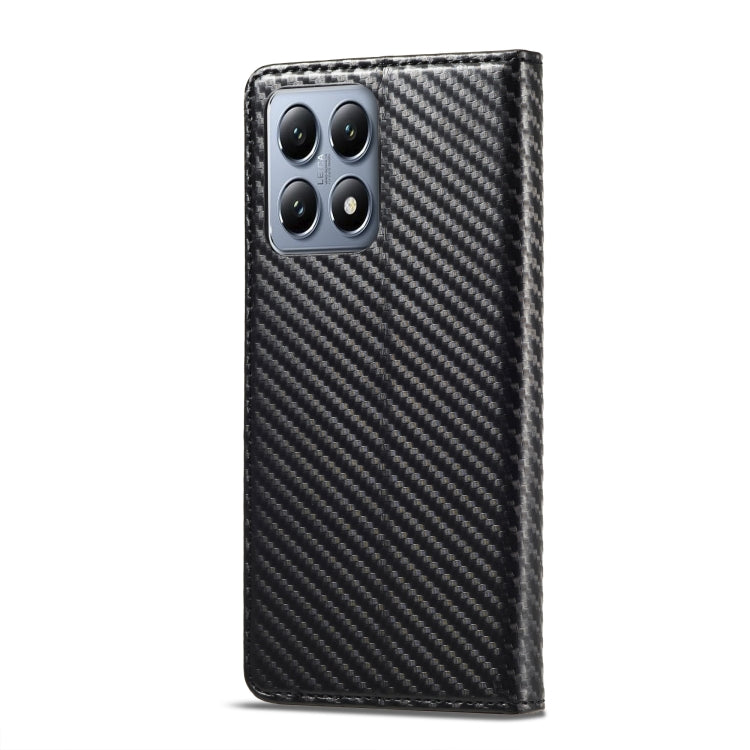 For Xiaomi 14T LC.IMEEKE Carbon Fiber Texture Flip Leather Phone Case