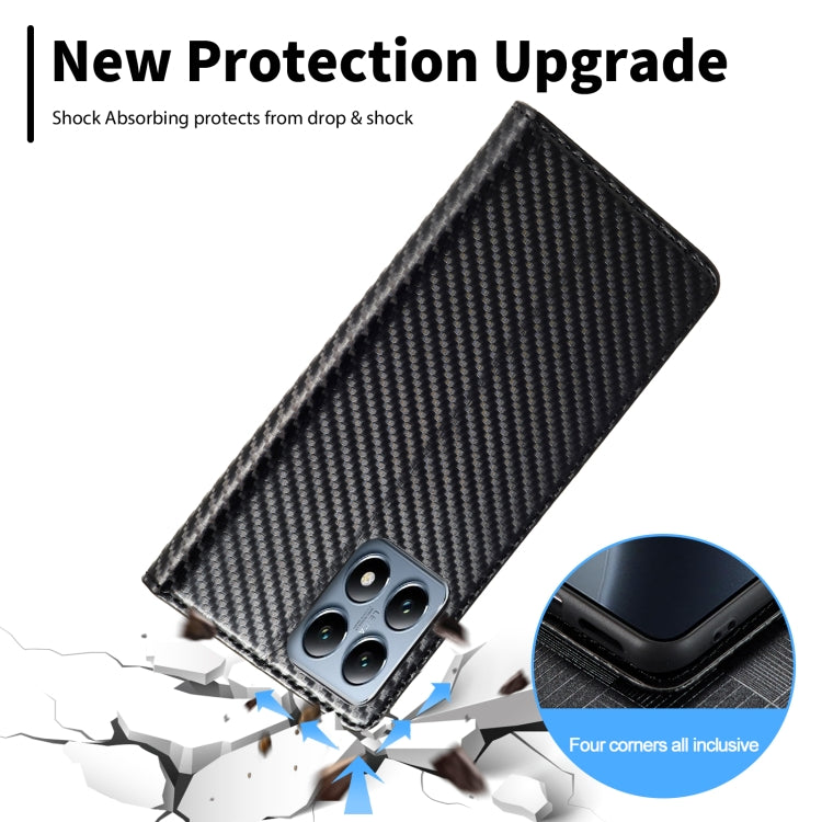 For Xiaomi 14T LC.IMEEKE Carbon Fiber Texture Flip Leather Phone Case