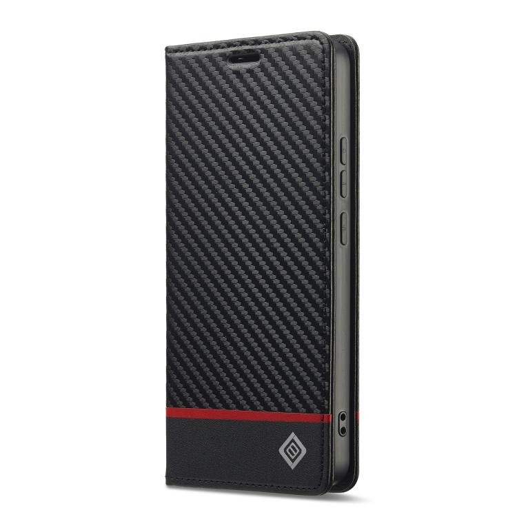 For Xiaomi Poco X7 Pro LC.IMEEKE Carbon Fiber Texture Flip Leather Phone Case