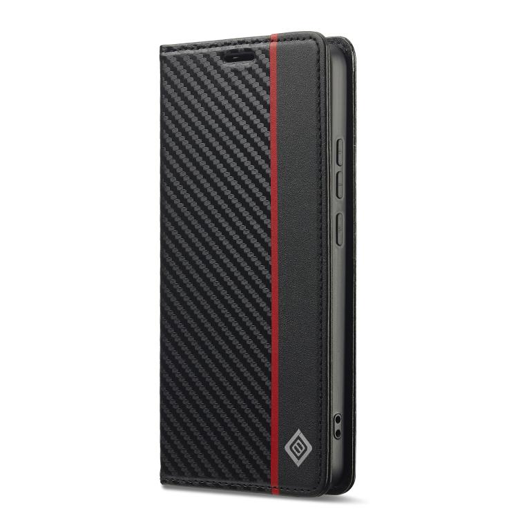 For Xiaomi Poco X7 Pro LC.IMEEKE Carbon Fiber Texture Flip Leather Phone Case