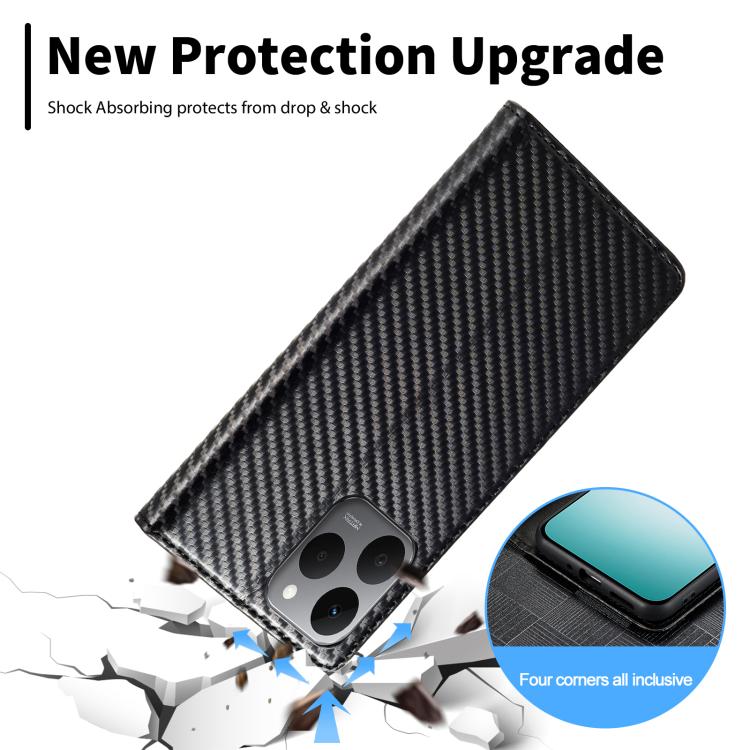 For Xiaomi 15T 5G LC.IMEEKE Carbon Fiber Texture Flip Leather Phone Case