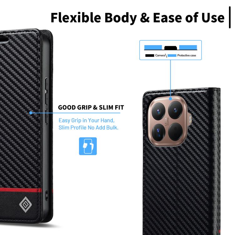 For Xiaomi 15T Pro 5G LC.IMEEKE Carbon Fiber Texture Flip Leather Phone Case