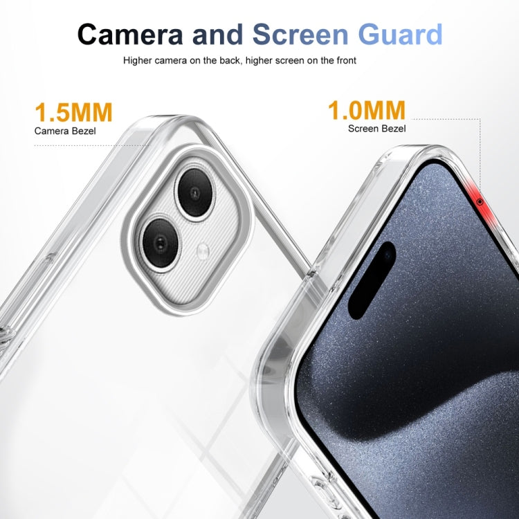 For Samsung Galaxy A06 4G Anti-slip Clear Acrylic Hybrid TPU Phone Case