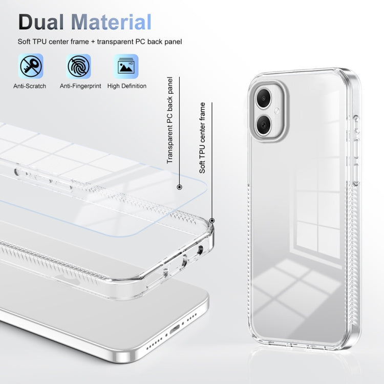 For Samsung Galaxy A06 4G Anti-slip Clear Acrylic Hybrid TPU Phone Case