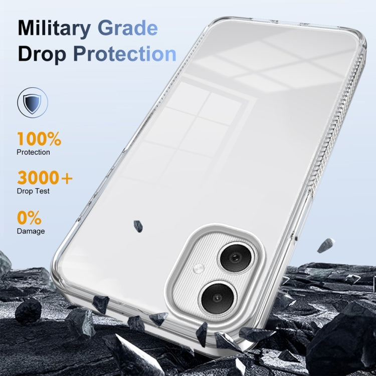 For Samsung Galaxy A06 4G Anti-slip Clear Acrylic Hybrid TPU Phone Case