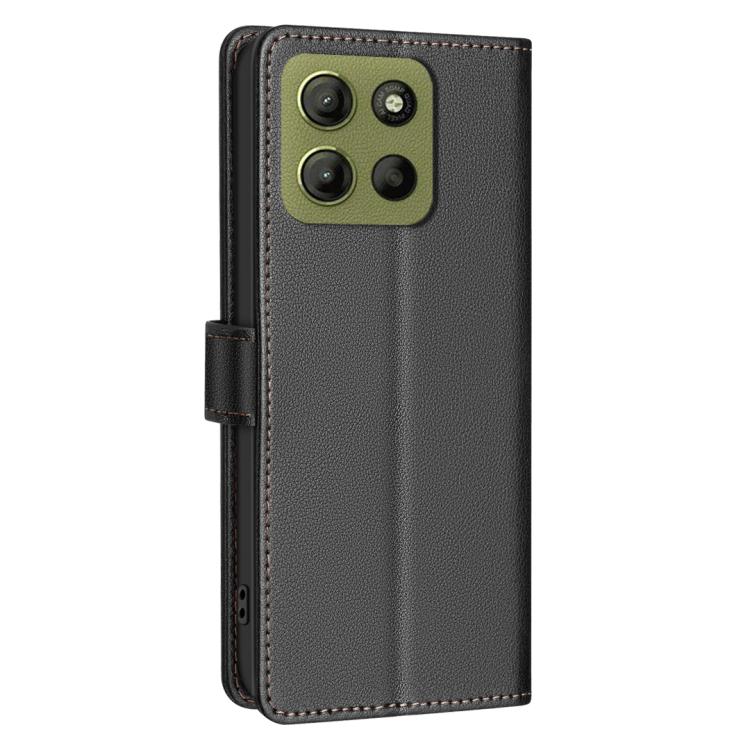For Motorola Moto G15 Litchi Texture RFID Anti-theft Leather Phone Case
