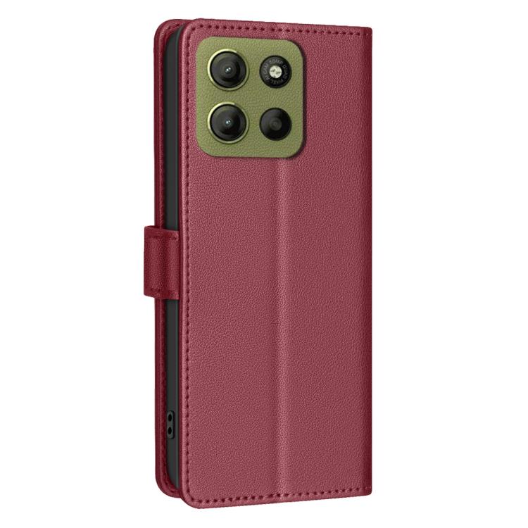For Motorola Moto G15 Litchi Texture RFID Anti-theft Leather Phone Case
