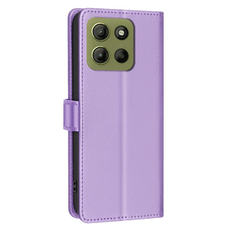 For Motorola Moto G15 Litchi Texture RFID Anti-theft Leather Phone Case