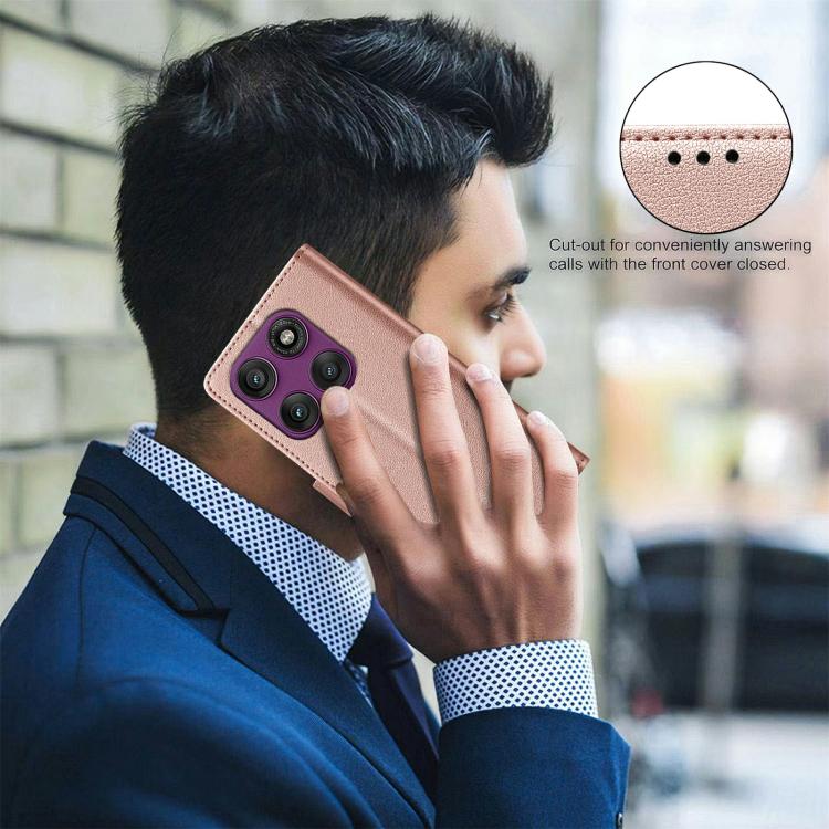 For Motorola Edge 60 Pro Litchi Texture RFID Anti-theft Leather Phone Case