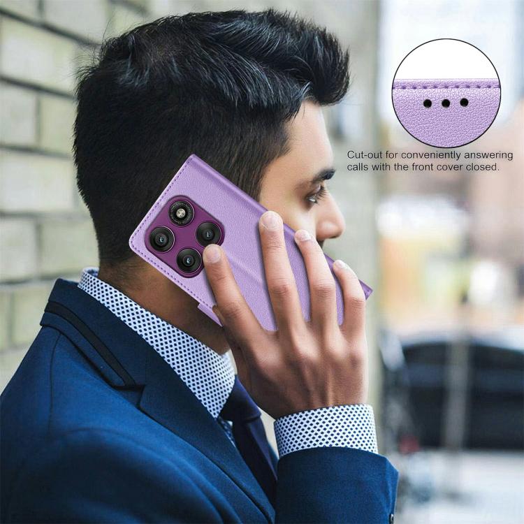 For Motorola Edge 60 Pro Litchi Texture RFID Anti-theft Leather Phone Case