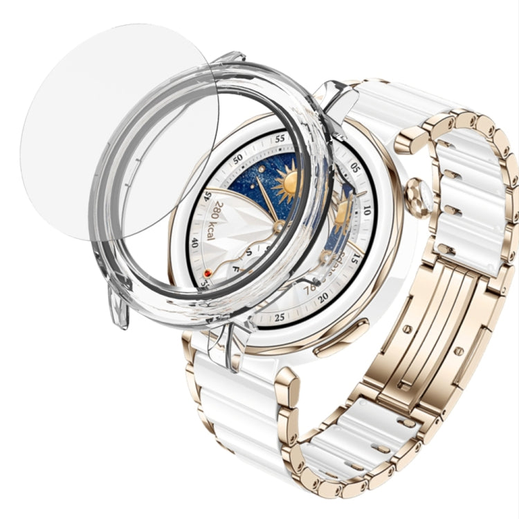 For Huawei Watch GT 5 Pro 42mm Tempered Film Integrated PC Watch Protective Case