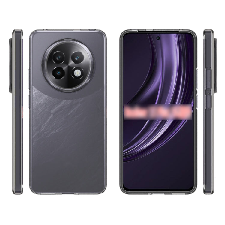 For Realme 13+ 5G Global Waterproof Texture TPU Phone Case - Transparent