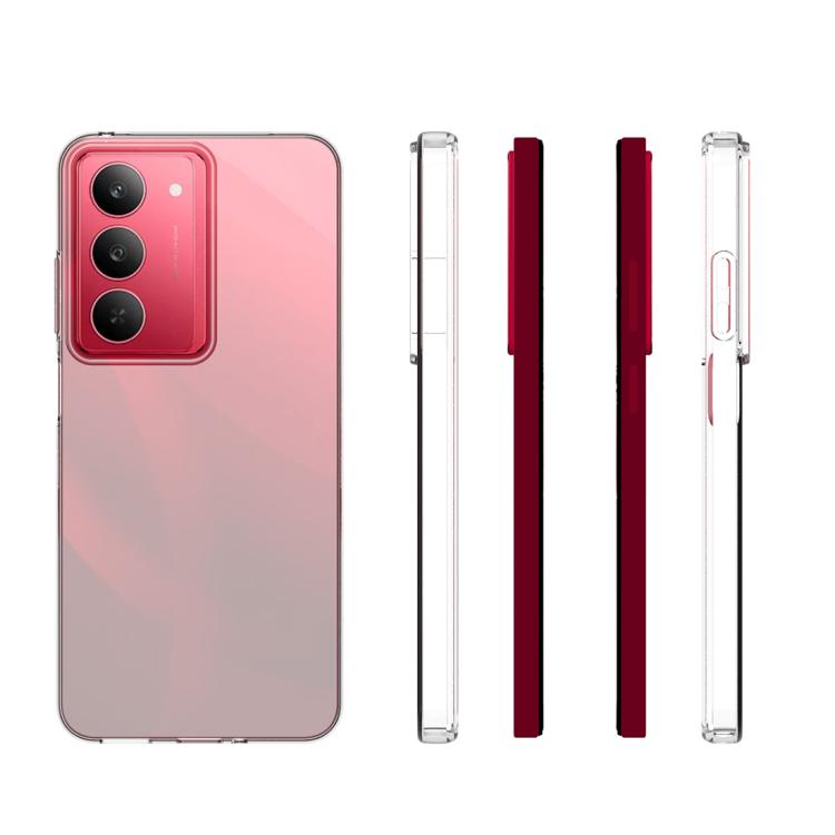 For Realme 14x 5G Global Waterproof Texture TPU Phone Case - Transparent