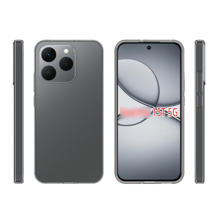 For Realme 15T 5G Waterproof Texture TPU Phone Case - Transparent