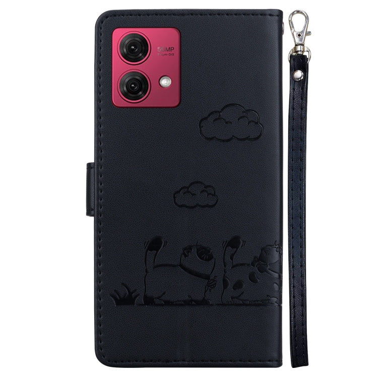For Motorola Moto G84 Cute Cats RFID Leather Phone Case