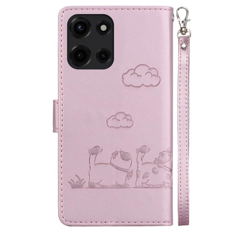 For Motorola Moto G 5G 2025 Cute Cats RFID Leather Phone Case
