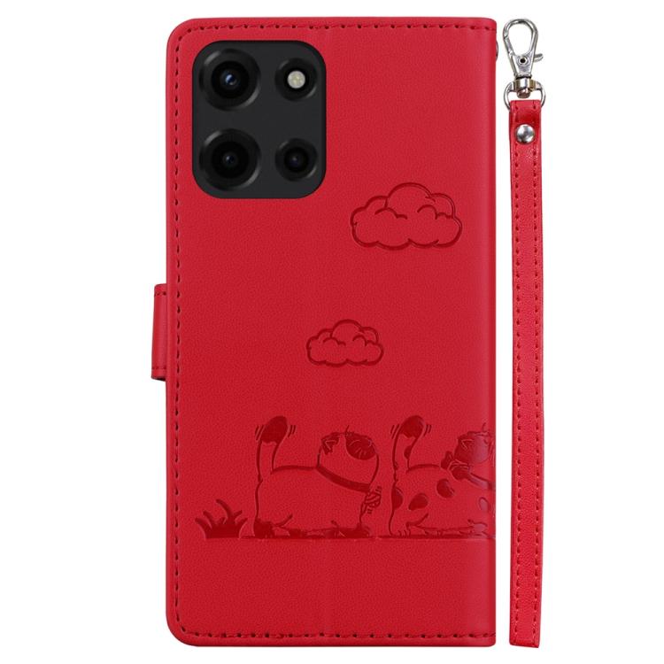 For Motorola Moto G 5G 2025 Cute Cats RFID Leather Phone Case
