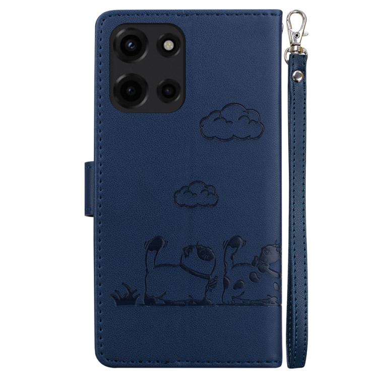 For Motorola Moto G 5G 2025 Cute Cats RFID Leather Phone Case