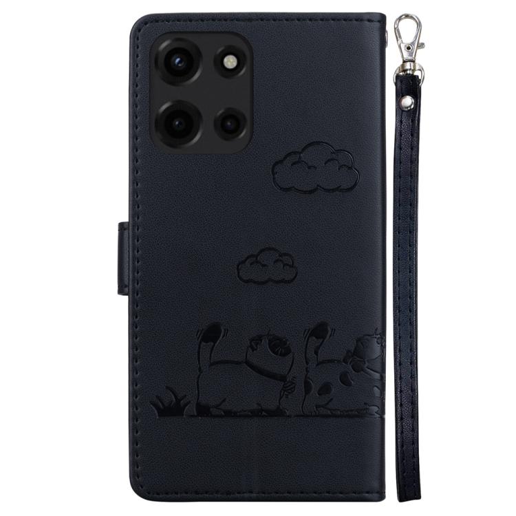 For Motorola Moto G 5G 2025 Cute Cats RFID Leather Phone Case