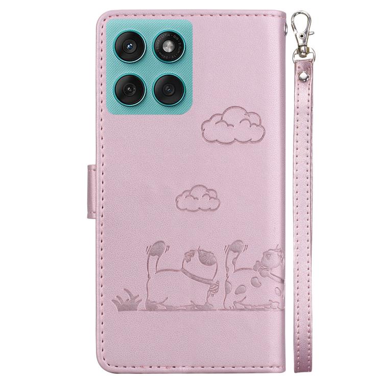 For Motorola Edge 60 Fusion / Edge 5G 2025 Cute Cats RFID Leather Phone Case
