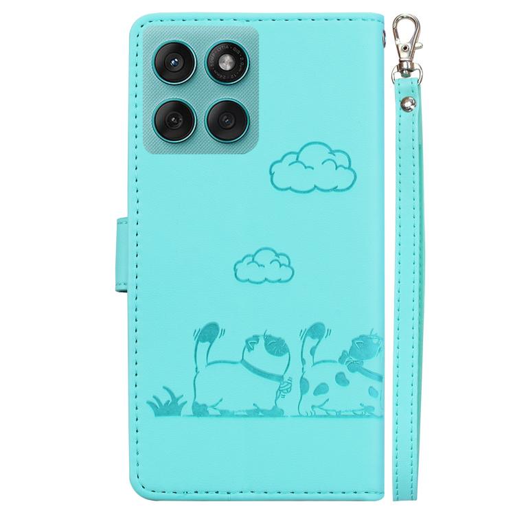 For Motorola Edge 60 Fusion / Edge 5G 2025 Cute Cats RFID Leather Phone Case