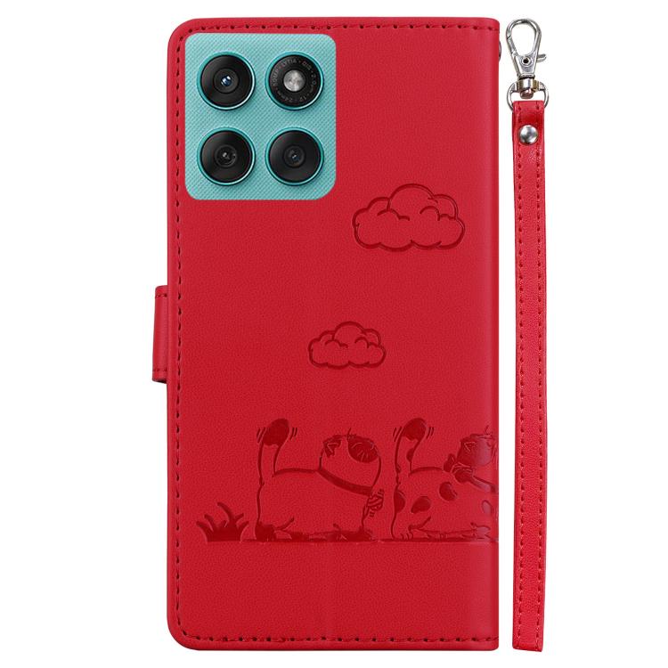 For Motorola Edge 60 Fusion / Edge 5G 2025 Cute Cats RFID Leather Phone Case