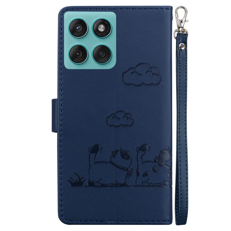 For Motorola Edge 60 Fusion / Edge 5G 2025 Cute Cats RFID Leather Phone Case