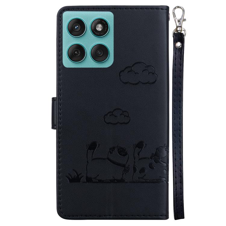 For Motorola Edge 60 Fusion / Edge 5G 2025 Cute Cats RFID Leather Phone Case