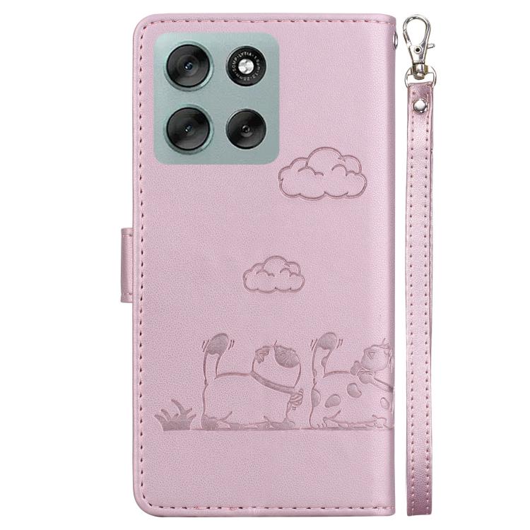 For Motorola Moto G56 5G / G66j 5G / G66y 5G Cute Cats RFID Leather Phone Case