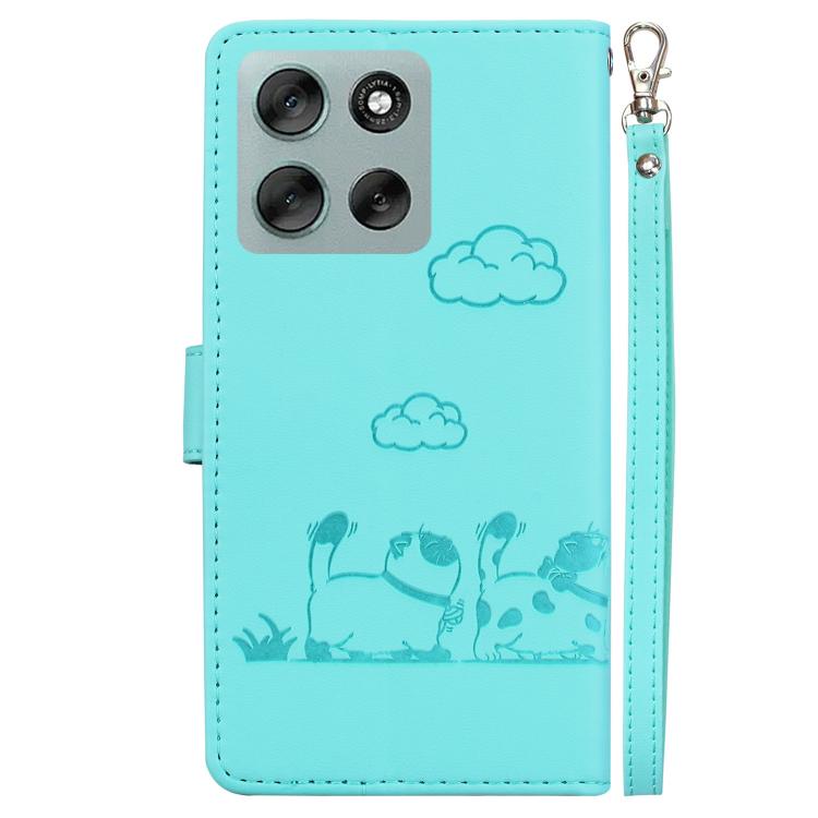 For Motorola Moto G56 5G / G66j 5G / G66y 5G Cute Cats RFID Leather Phone Case
