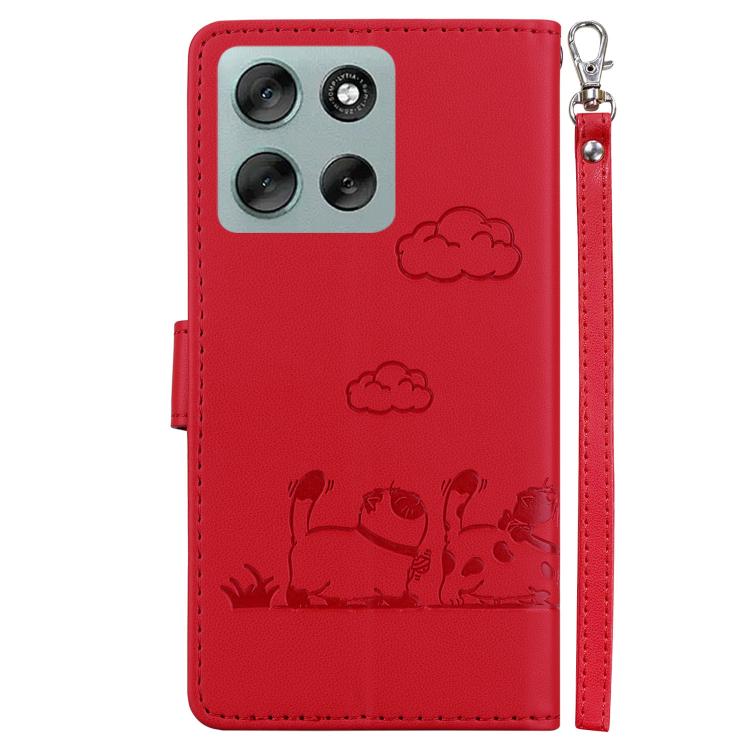 For Motorola Moto G56 5G / G66j 5G / G66y 5G Cute Cats RFID Leather Phone Case