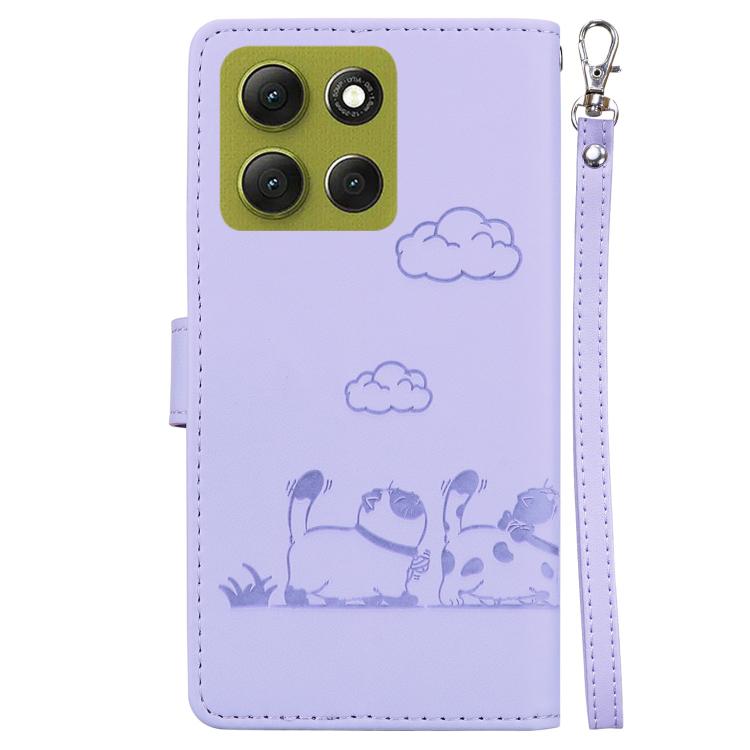 For Motorola Moto G86 5G Cute Cats RFID Leather Phone Case